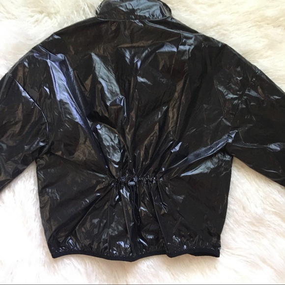 JoyLab | Black Metallic Windbreaker Poncho - Picture 6 of 7